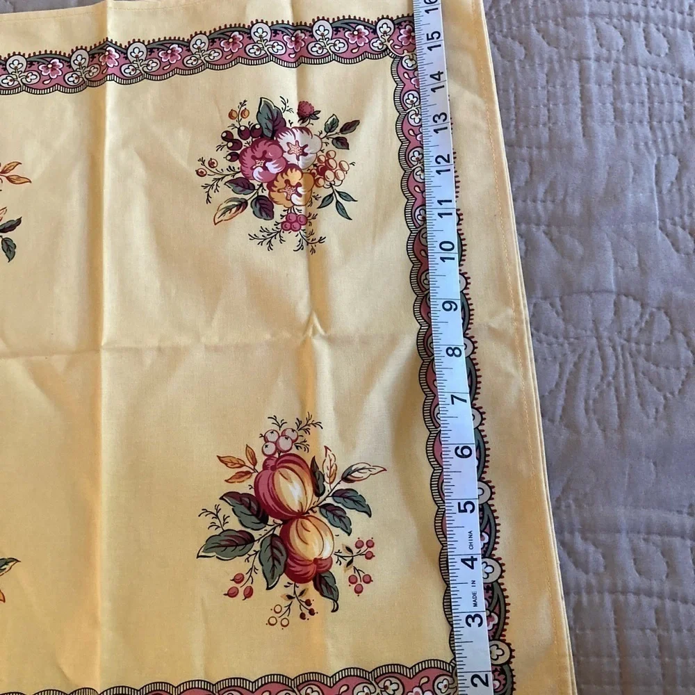 2 Vintage Les Olivades Napkins Provencal French Country Yellow Fruit Floral